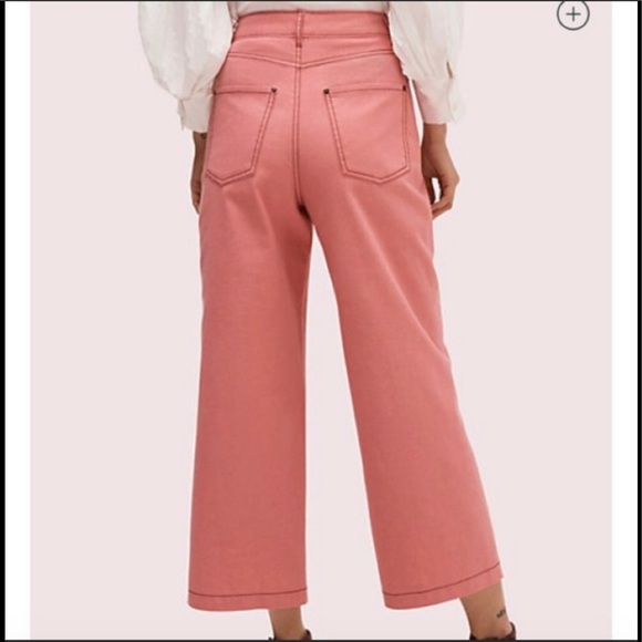 Kate Spade Heather Basket Weave Wide Leg Pant, Sz 8 - Picture 2 of 11